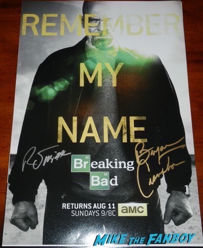 Bryan Cranston signed autograph breaking bad poster 