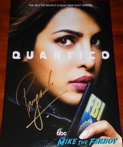 Priyanka Chopra signed autograph quantico poster