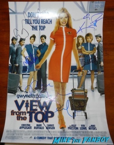 kelly preston signed a view from the top poster