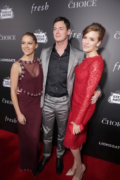 Teresa Palmer, Benjamin Walker and Maggie Grace seen at Lionsgate's Los Angeles Special Screening of 'The Choice' at Arclight Hollywood on Monday, Feb. 1, 2016, in Hollywood, CA. (Photo by Eric Charbonneau/Invision for Lionsgate/AP Images)