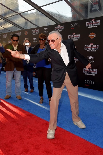 HOLLYWOOD, CALIFORNIA - APRIL 12: Stan Lee attends The World Premiere of Marvel's "Captain America: Civil War" at Dolby Theatre on April 12, 2016 in Los Angeles, California. (Photo by Lester Cohen/Getty Images for Disney) *** Local Caption *** Stan Lee