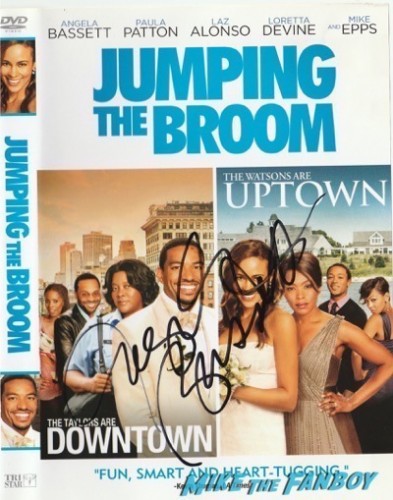 Angela Bassett jumping the broom signed autograph dvd cover