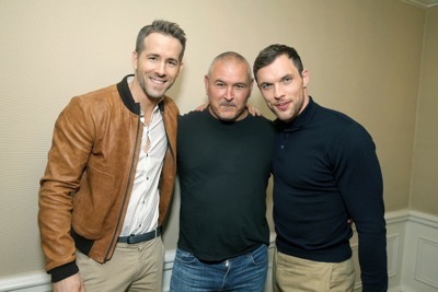 EXCLUSIVE - Ryan Reynolds, Director Tim Miller and Ed Skrein seen at "DEADPOOL" Blu-ray and DVD Press Event on Monday, April 11, 2016, in Beverly Hills, CA. (Photo by Eric Charbonneau/Invision for Twentieth Century Fox Home Entertainment/AP Images)