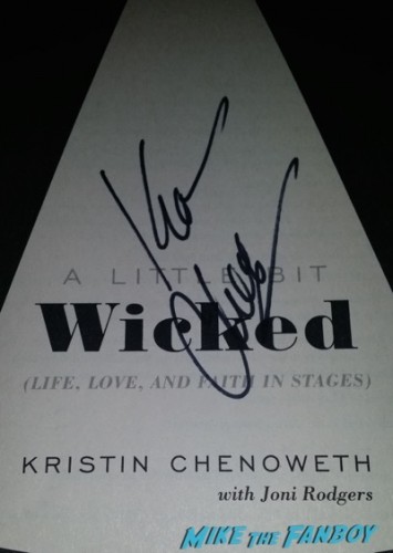 Kristin Chenoweth signed autograph wicked book
