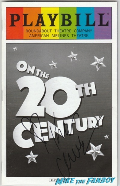 Kristin Chenoweth signed autograph on the 20th century playbill