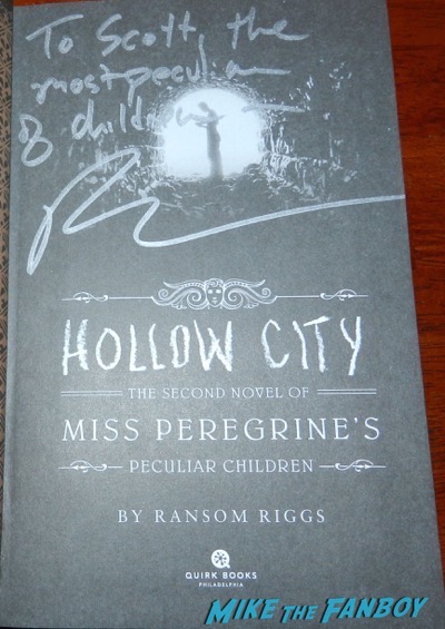 Ransom Riggs signed autograph book