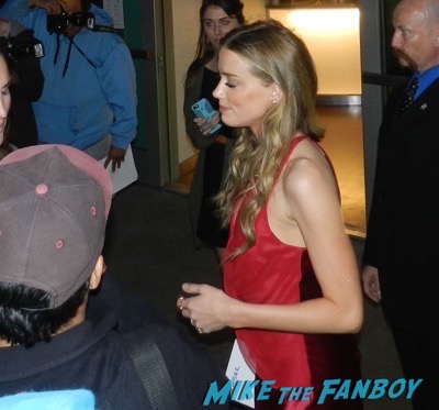 The Adderall Diaries premiere Amber Heard signing autographs 7