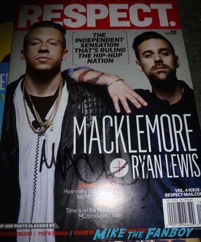 Ben Haggerty Macklemore signed autograph spin magazine