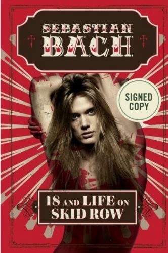 18 and Life on Skid Row signed book sebastian bach