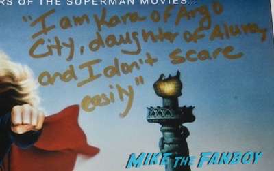 Helen Slater signed autograph supergirl poster