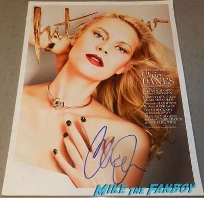 Claire Danes signed autograph interview magazine 