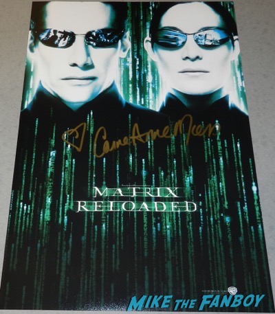 Carrie Anne-Moss signed autograph matrix poster