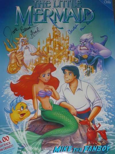 Little Mermaid Cast signed autograph movie poster jodi Benson Christopher Daniel Barnes