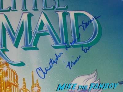 Little Mermaid Cast signed autograph movie poster jodi Benson Christopher Daniel Barnes 