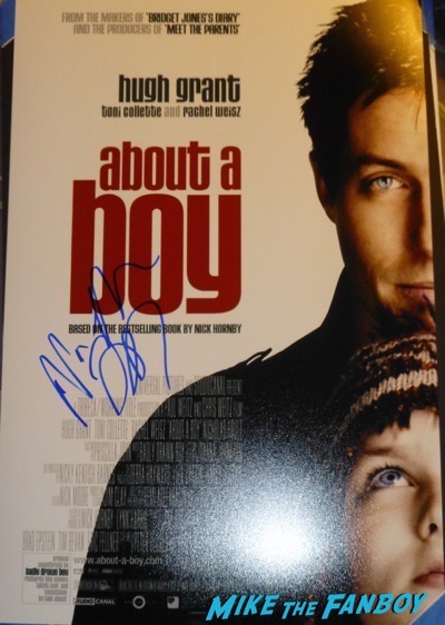 nicholas hoult signed autograph about a boy poster 