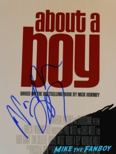 nicholas hoult signed autograph about a boy poster