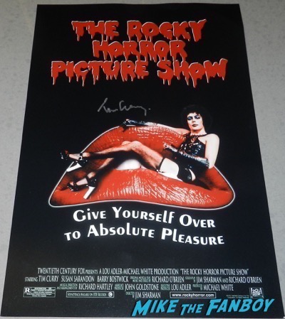 tim curry signed autograph Rocky Horror Picture Show poster 