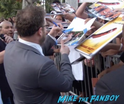 Seth Rogan signing autographs Sausage Party Los Angeles Premiere paul rudd seth rogan signing autographs meeting fans 6
