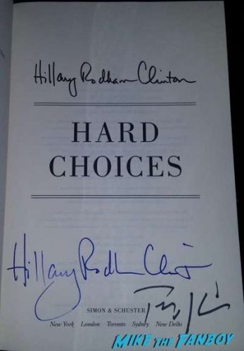 Tim Kaine signed autograph hard choices book hillary clinton