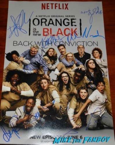 orange is the new black signed autograph poster season 2