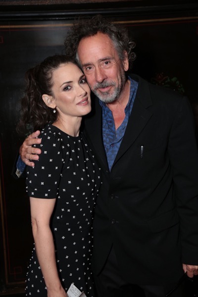 Winona Ryder celebrates with Tim Burton at his Hand & Footprint Ceremony presented by 20th Century Fox with the release of his newest film "Miss Peregrine's Home for Peculiar Children" at the TCL Chinese Theatre in Los Angeles, CA on September 8, 2016. (Photo: Alex J. Berliner/ABImages)