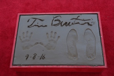 A view of the Tim Burton Hand & Footprint Ceremony presented by 20th Century Fox in celebration of his newest film "Miss Peregrine's Home for Peculiar Children" at the TCL Chinese Theatre in Los Angeles, CA on September 8, 2016. (Photo: Alex J. Berliner/ABImages)