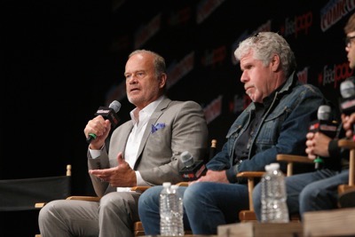 NEW YORK, NY - OCTOBER 08:  Actors Kelsey Grammer and Ron Perlman speak onstage as Netflix presents Dreamworks Trollhunters during New York Comic Con at Madison Square Garden on October 8, 2016 in New York City.  (Photo by Lars Niki/Getty Images for Netflix) *** Local Caption *** Kelsey Grammer;Ron Perlman