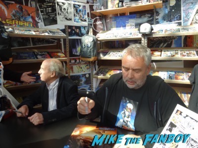 Luc Besson and artist Jean-Claude Mézières nycc autograph signing 