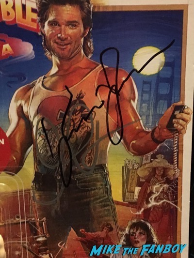 Kurt Russell signed autograph big trouble in little china funko reaction figure