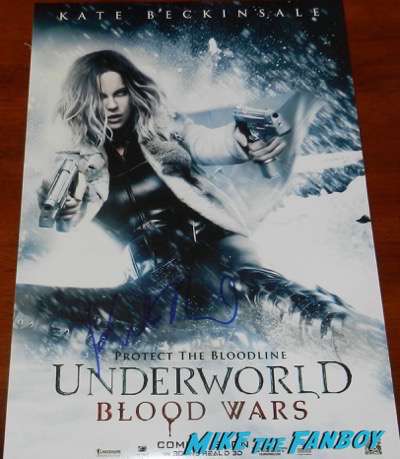Kate Beckinsale signed autograph underworld Blood Wars poster psa