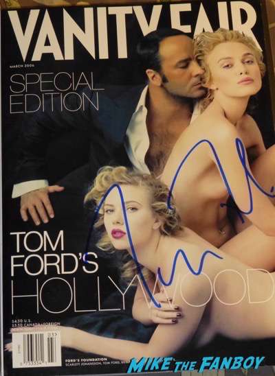Tom Ford signed Autograph Vanity Fair Magazine PSA