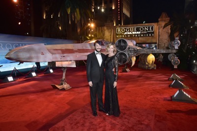 HOLLYWOOD, CA - DECEMBER 10:  Actor Wil Wheaton (L) and  hair stylist Anne Wheaton attend The World Premiere of Lucasfilm's highly anticipated, first-ever, standalone Star Wars adventure, "Rogue One: A Star Wars Story" at the Pantages Theatre on December 10, 2016 in Hollywood, California.  (Photo by Marc Flores/Getty Images for Disney) *** Local Caption *** Wil Wheaton; Anne Wheaton