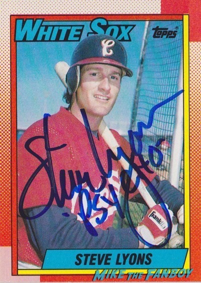 Steve Lyons signed Autograph Baseball card PSA