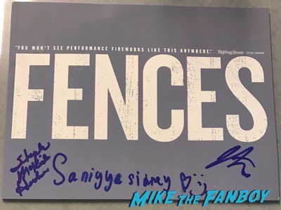 fences promo book signed Saniyya Sidney, Stephen McKinley Henderson and Jovan Apepo