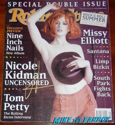 Nicole Kidman signed autograph rolling stone magazine psa 