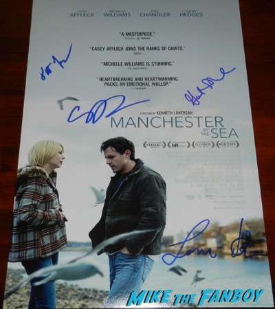 casey affleck signed autograph manchester by the sea poster 