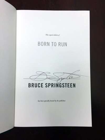 bruce springsteen signed book