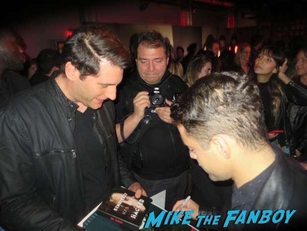 Rami Malek meeting fans signing autographs Mr. Robot q and a 
