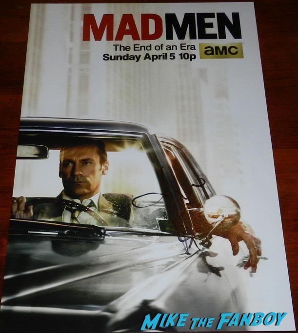 Jon Hamm Signed Mad Men poster PSA 