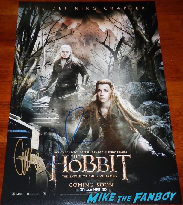 Orlando Bloom signed autograph hobbit poster PSA 