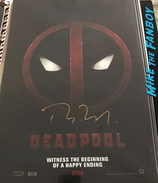 Deadpool signed autograph ryan reynolds poster psa 