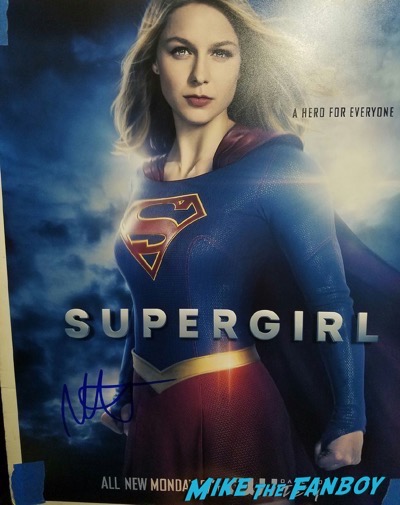 Melissa Benoist signed autograph supergirl poster