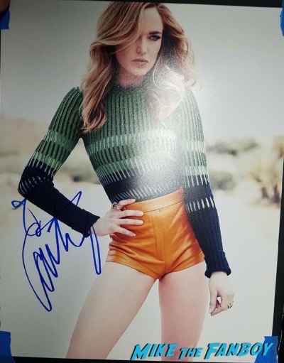 Caity Lotz signed autograph black canary poster