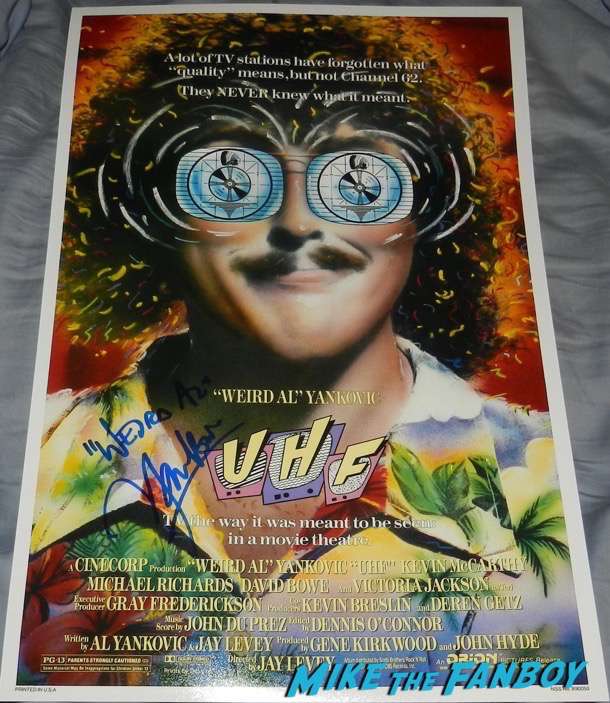 Weird al Yankovic signed autograph UHF poster psa 
