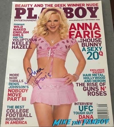 Anna Faris signed autograph playboy magazine PSA 