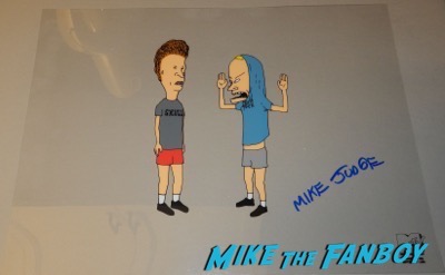 mike judge signed autograph beavis and butthead cel 