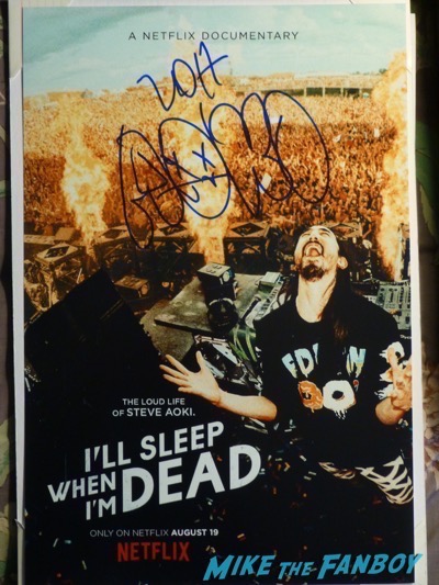 steve aoki signed autograph poster 