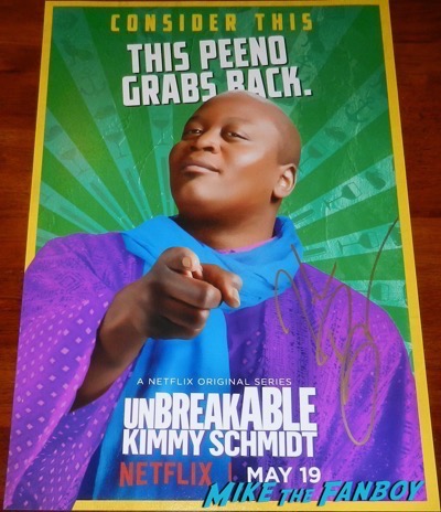 Tituss Burgess signed autograph Unbreakable Kimmy Schmidt season 3 poster 
