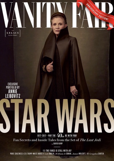 Star Wars: The Last Jedi Vanity Fair covers carrie Fisher