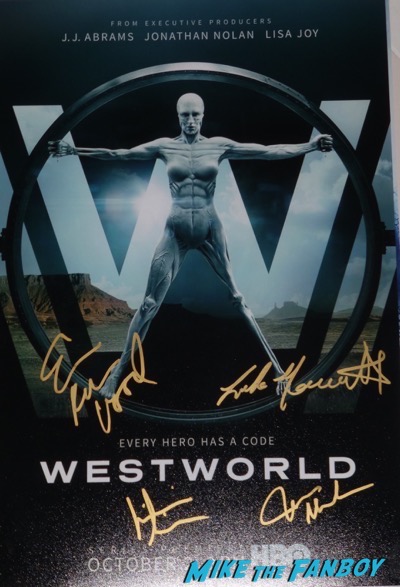 Luke Hemsworth Signed Autograph westworld poster rare PSA 